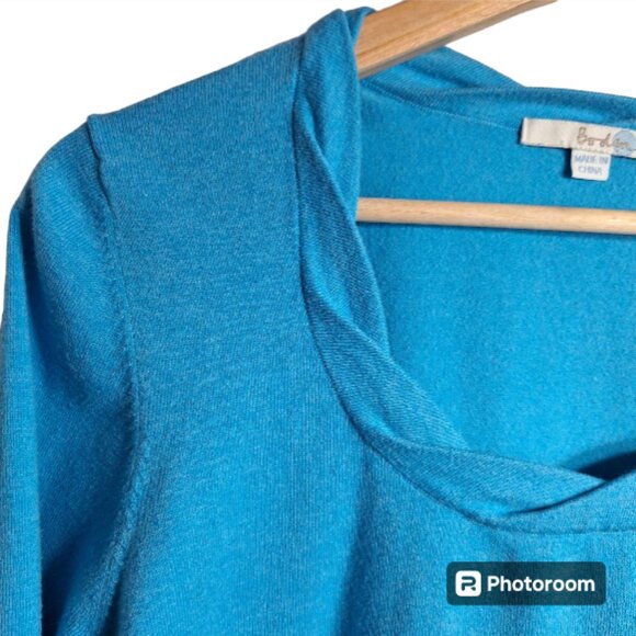 Boden Short Sleeve Blue Top Size 12 - Picture 2 of 6